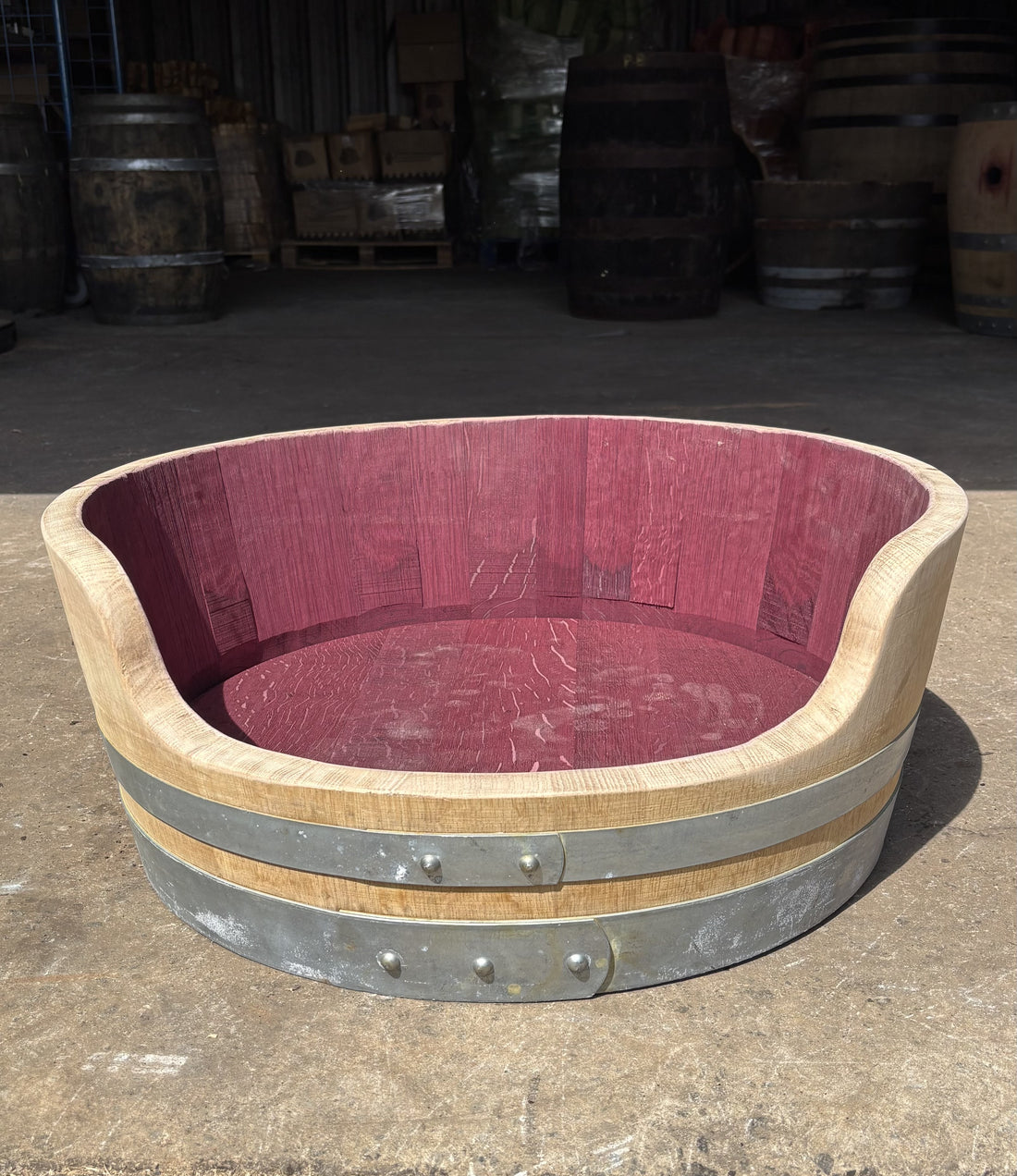 
                      
                        Oak Wine Barrel Dog Bed
                      
                    