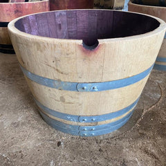 Oak Wine Barrel Planters