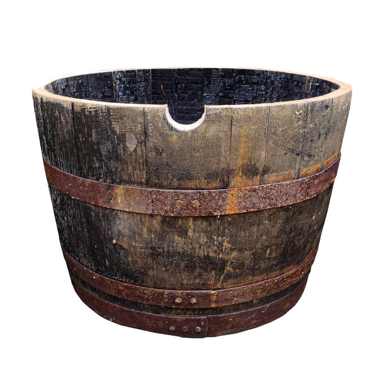 Oak Whisky Half Barrel Planters