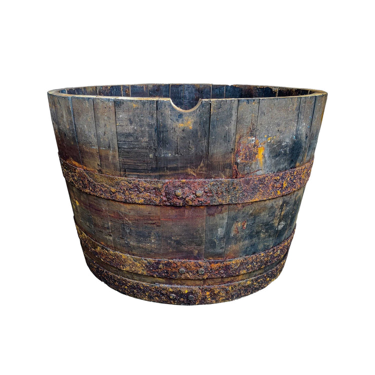 Oak Whisky Half Barrel Planters