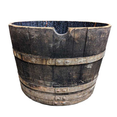 Oak Wine Barrel Planters