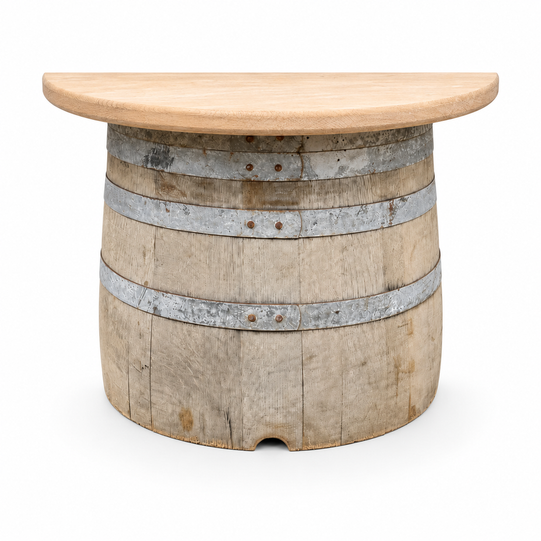 
                      
                        Half Wine Barrel Wall Table
                      
                    