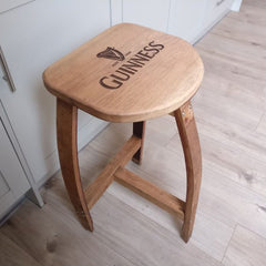 Handcrafted Oak Barrel Bar Stool