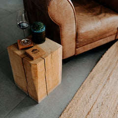 Solid Oak Lamp Stand, Side Table & Display Pedestal