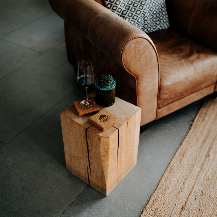 Solid Oak Lamp Stand, Side Table & Display Pedestal