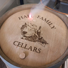 Reclaimed Oak Wine Barrel Top Lid