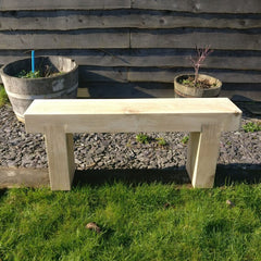 Solid Oak Beam Garden Bench