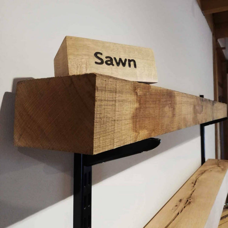 DIY Oak Fireplace Beam – Sawn Finish