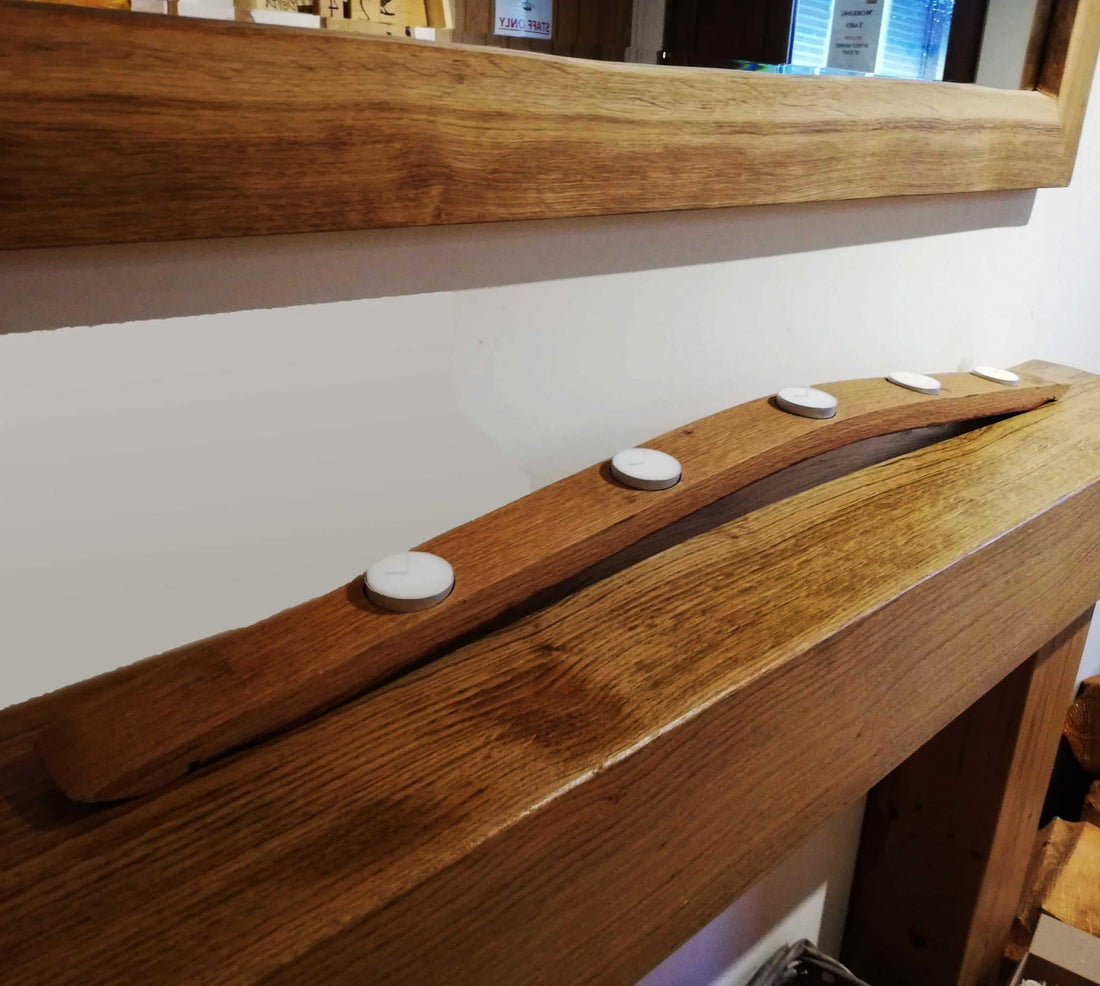 Oak Barrel Stave Candle Holder