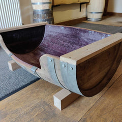 Oak Wine Barrel Dog Bed