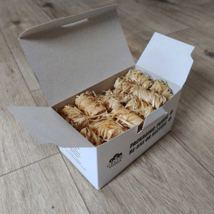 Eco Friendly Wood Wool Firelighters (Pack of 50)