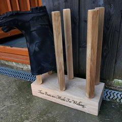 Solid Oak Welly Rack Stand