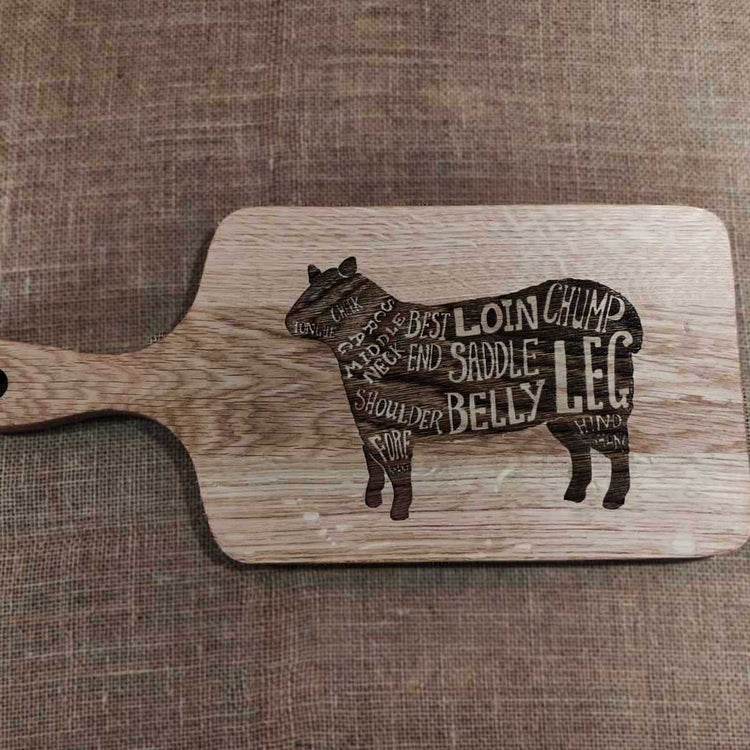 Solid Oak Chopping Boards with Personalised Engraving