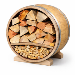 Oak Barrel Log Store