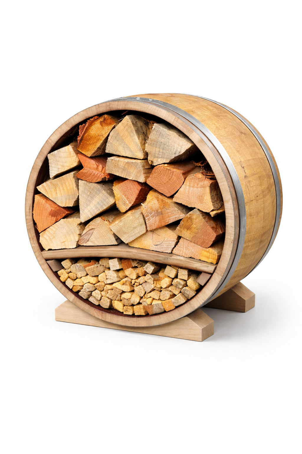 Oak Barrel Log Store
