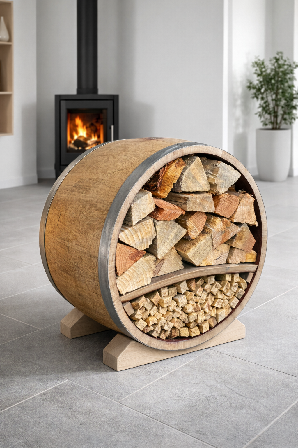 
                      
                        Oak Barrel Log Store
                      
                    