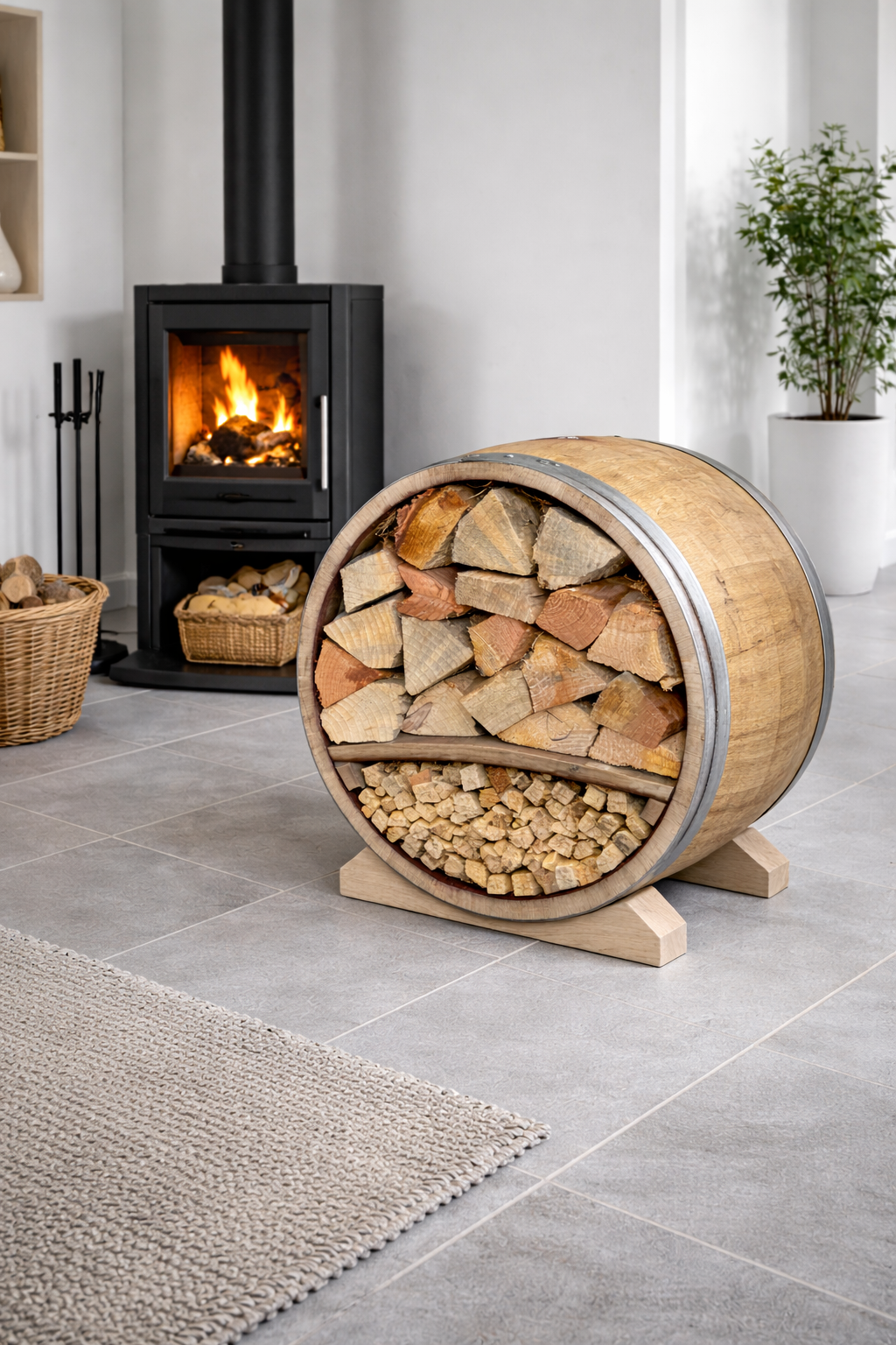 Oak Barrel Log Store – Celtic Timber