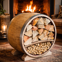 Oak Barrel Log Store