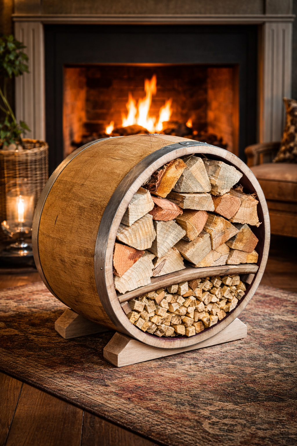 Oak Barrel Log Store – Celtic Timber