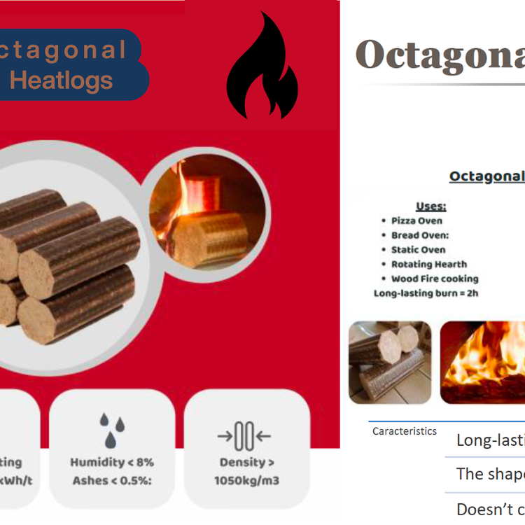 Normandy Octagonal Beech Briquettes – Premium Heat Logs