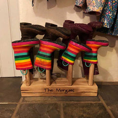 Solid Oak Welly Rack Stand