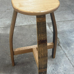 Handmade Oak Whisky Barrel Table & Stools