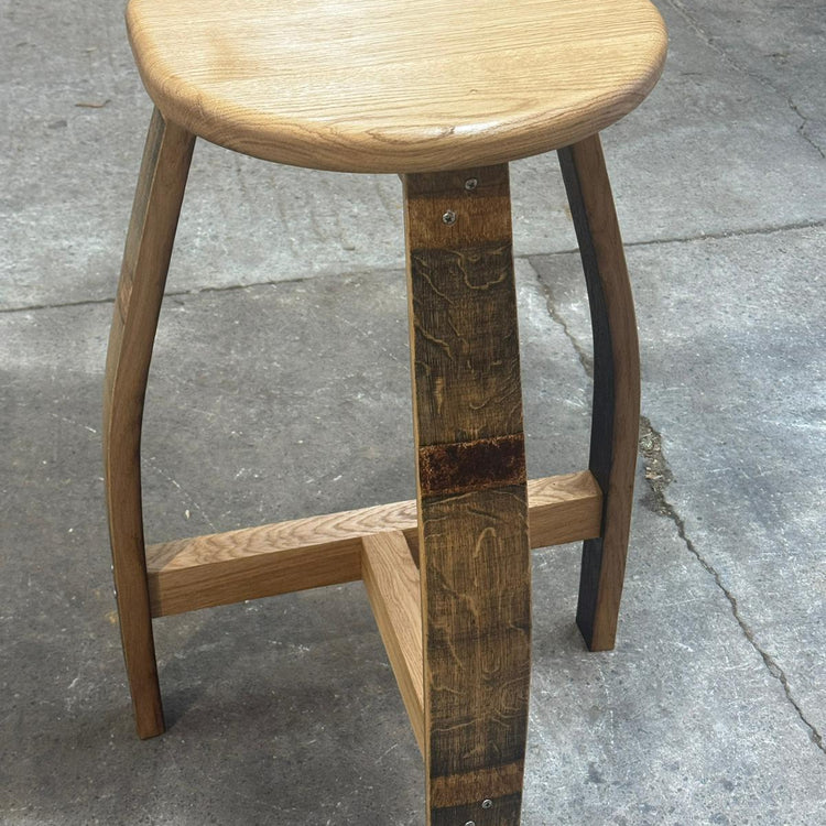 Handmade Oak Whisky Barrel Table & Stools
