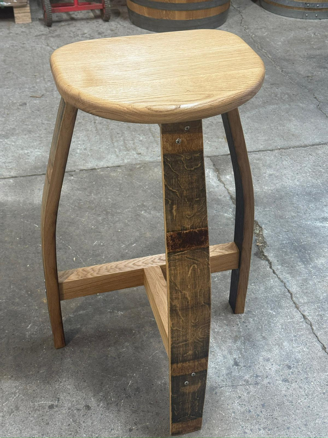 
                      
                        Handmade Oak Whisky Barrel Table & Stools
                      
                    