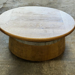 Round Wine Barrel Table with Handmade Barrel Stools