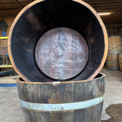 Oak Wine Barrel Planters