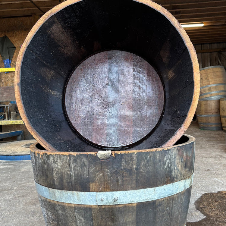 Oak Wine Barrel Planters