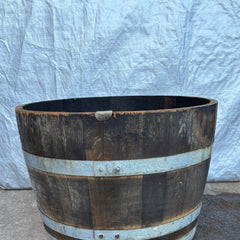 Oak Wine Barrel Planters