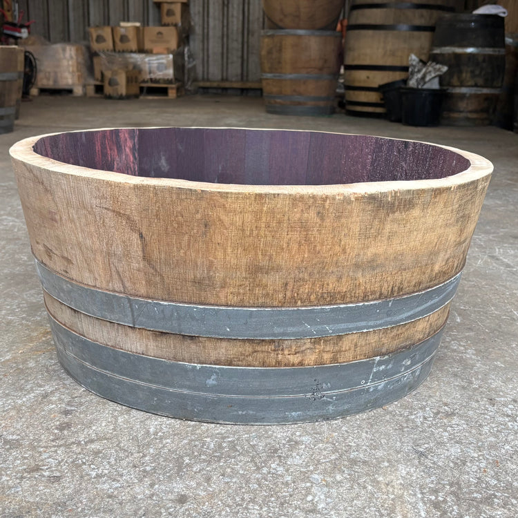 Oak Wine Barrel Planters