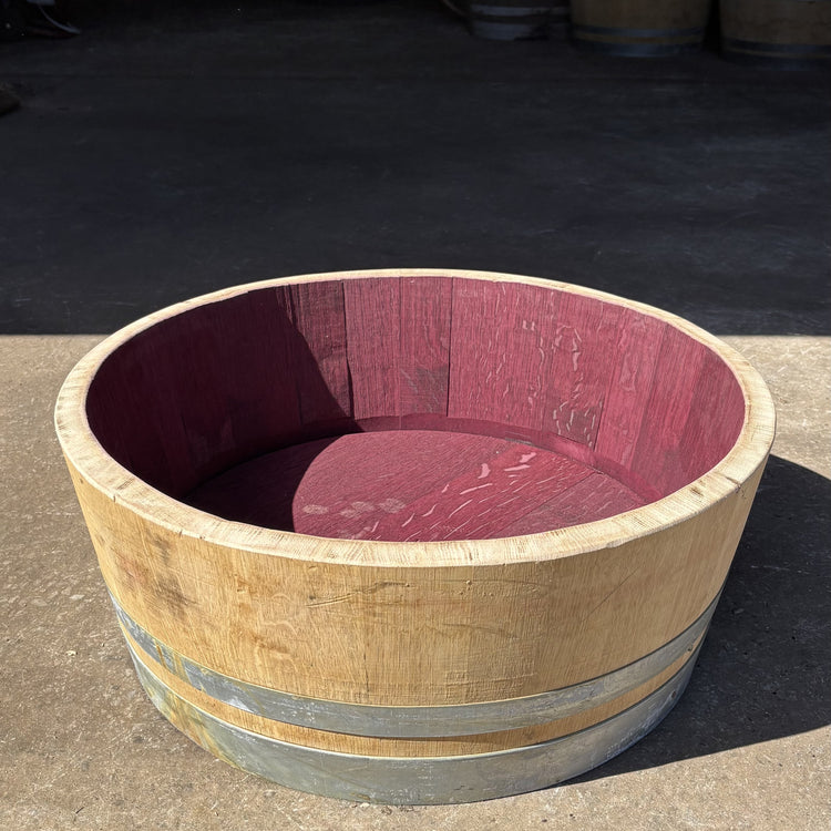 Oak Wine Barrel Planters