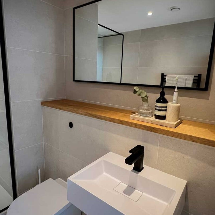 Oak Shelves with Brackets & Oils - Cut to Order Shelving, Custom Sizes