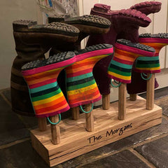 Solid Oak Welly Rack Stand