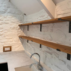 Oak Shelves with Brackets & Oils - Cut to Order Shelving, Custom Sizes