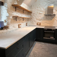 Oak Shelves with Brackets & Oils - Cut to Order Shelving, Custom Sizes