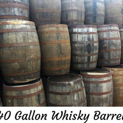 Round Oak Whisky Barrel Table with Handmade Barrel Stools