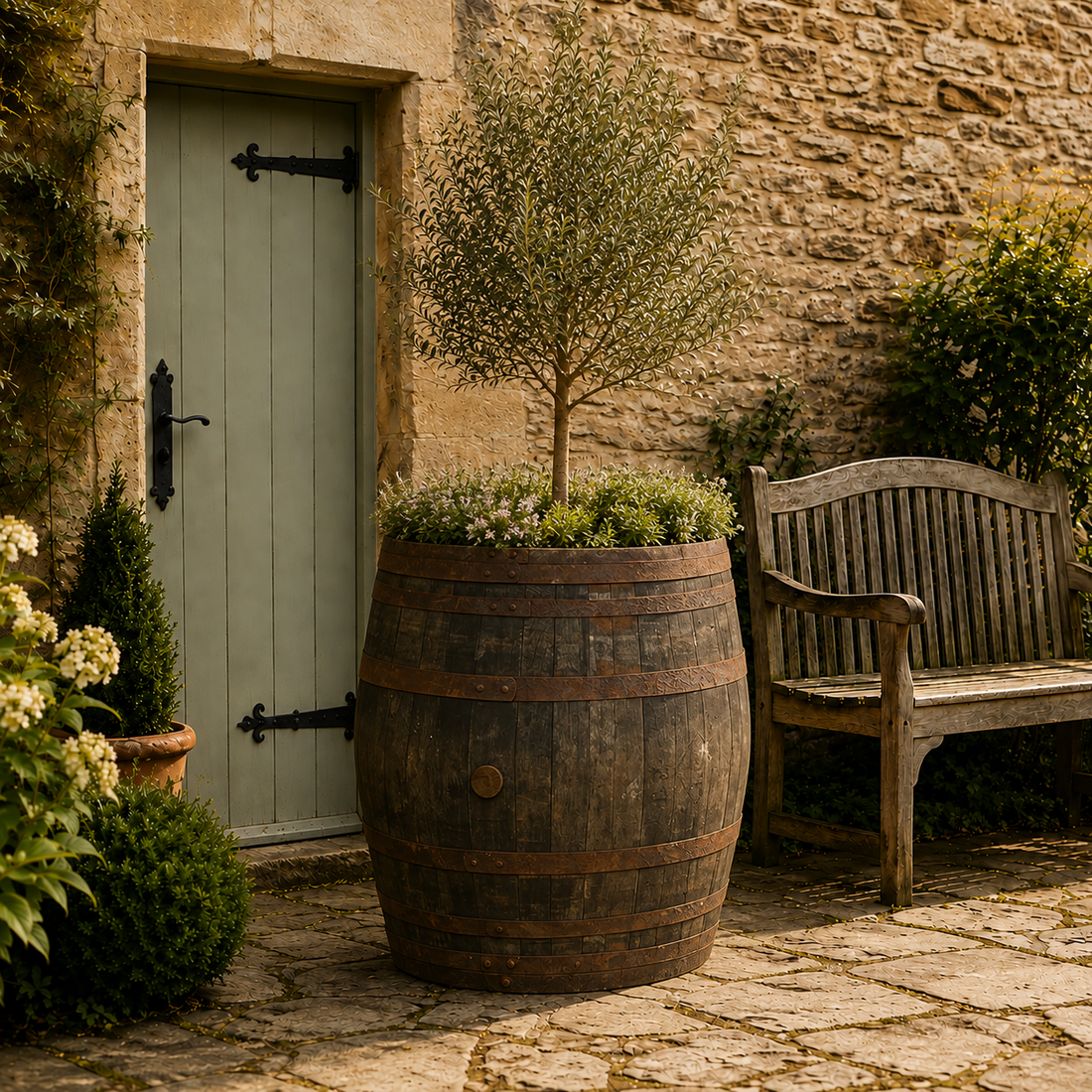 
                      
                        Genuine Scotch Oak Whisky Half Barrel Planters
                      
                    