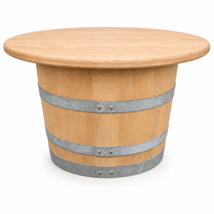 Round Wine Barrel Table with Handmade Barrel Stools