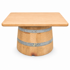 Round Wine Barrel Table with Handmade Barrel Stools