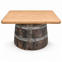 Round Wine Barrel Table with Handmade Barrel Stools