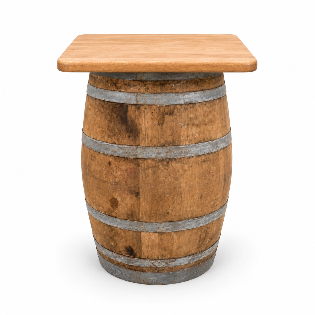 
                      
                        Round Wine Barrel Table with Handmade Barrel Stools
                      
                    