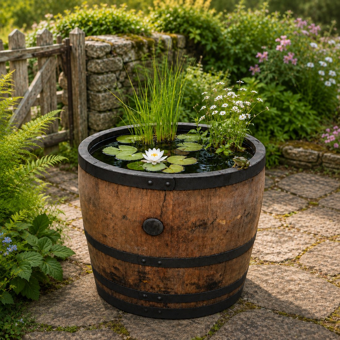 
                      
                        Watertight Oak Barrel Pond & Water Garden Feature
                      
                    