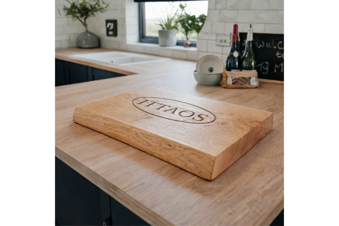 
                      
                        Solid Oak Chopping Board – James Martin Style Butchers Block (Custom Size, Square or Live Waney Edge)
                      
                    