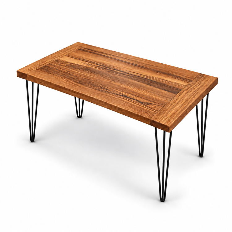 Solid Oak Hairpin Desk – Handmade Oak Office Desk