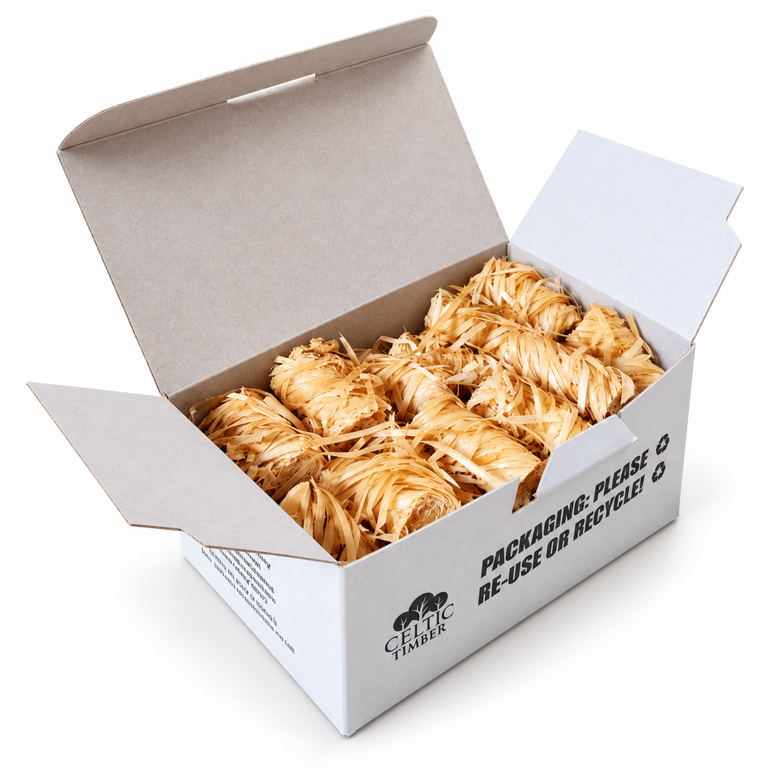 Eco Friendly Wood Wool Firelighters (Pack of 50)