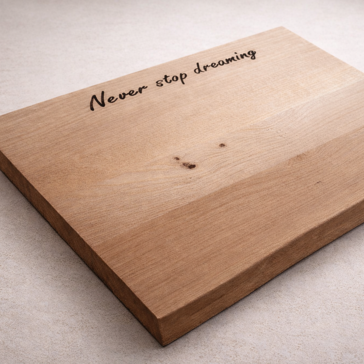 Solid Oak Chopping Board – James Martin Style Butchers Block (Custom Size, Square or Live Waney Edge)