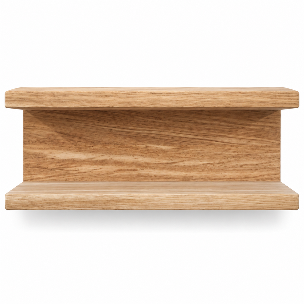 Oak Fireplace Mantel | Modern Two-Tier Mantel Beam Shelf – Celtic Timber